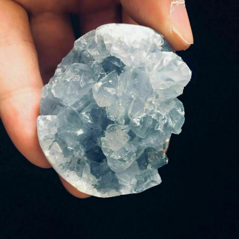 Natural Raw Blue Celestite Lazuli Crystal Quartz Cluster Geode Specimen Stone