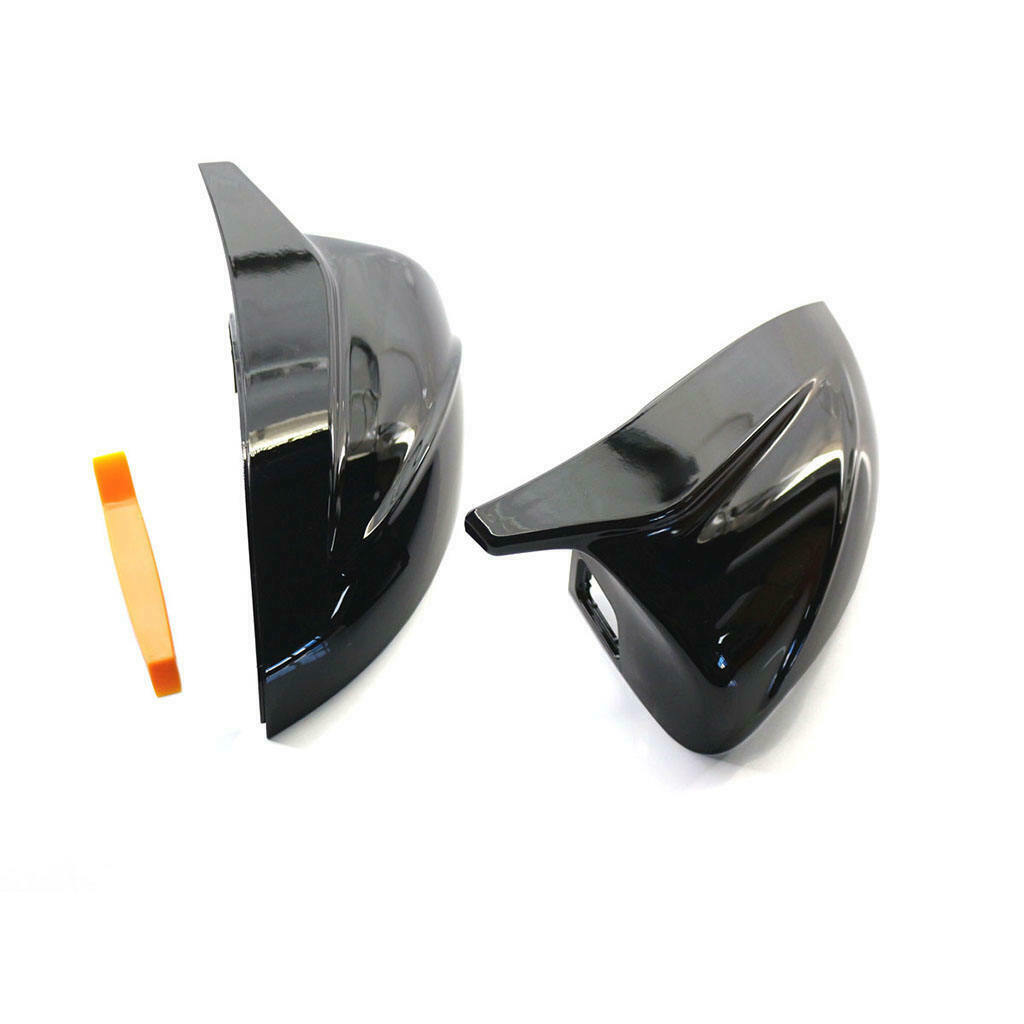 Left Right Rearview Mirror Cover for Audi A3 S3 RS3 13-19 Glossy Black