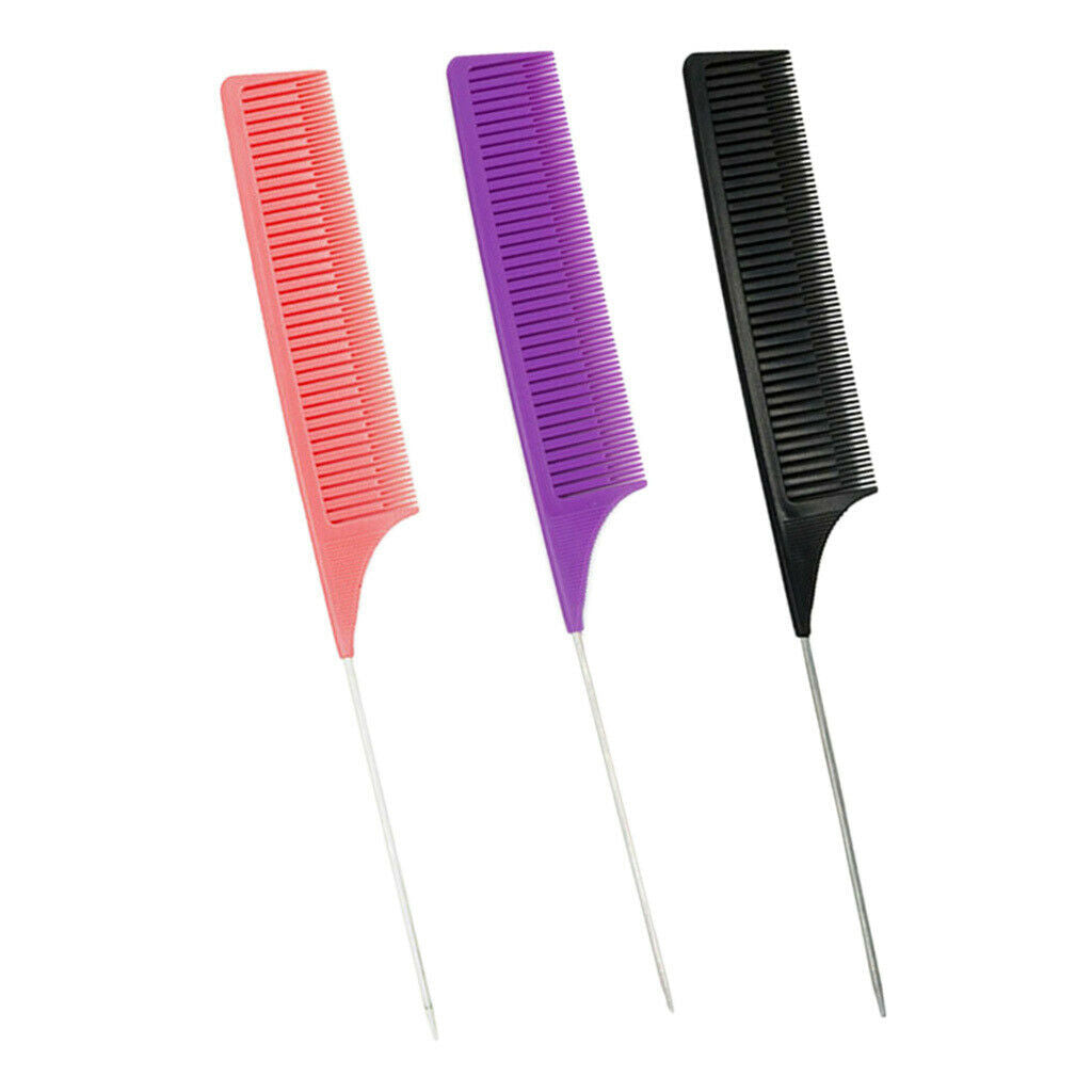 3x Section Weave Highlighting Foiling Hair Combs Salon Styling Hair Comb