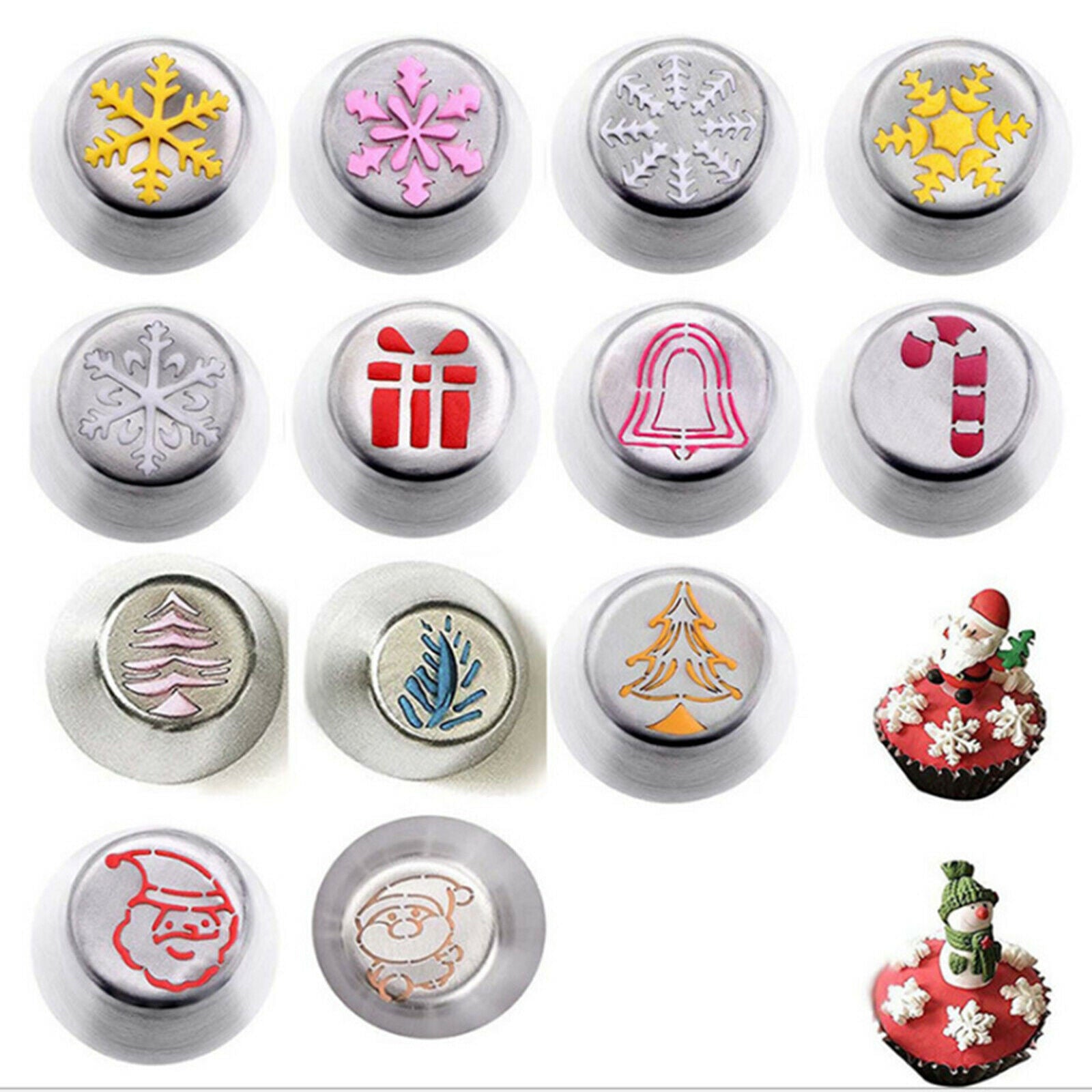 15pcs Icing Piping Nozzle Christmas Series Kitchen Cake Decorating Baking