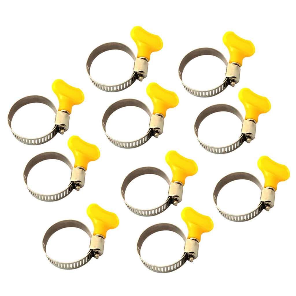 20 Piece 22-32mm/10-16mm Key-Type Adjustable Stainless Steel Hose Clamp, Pipe