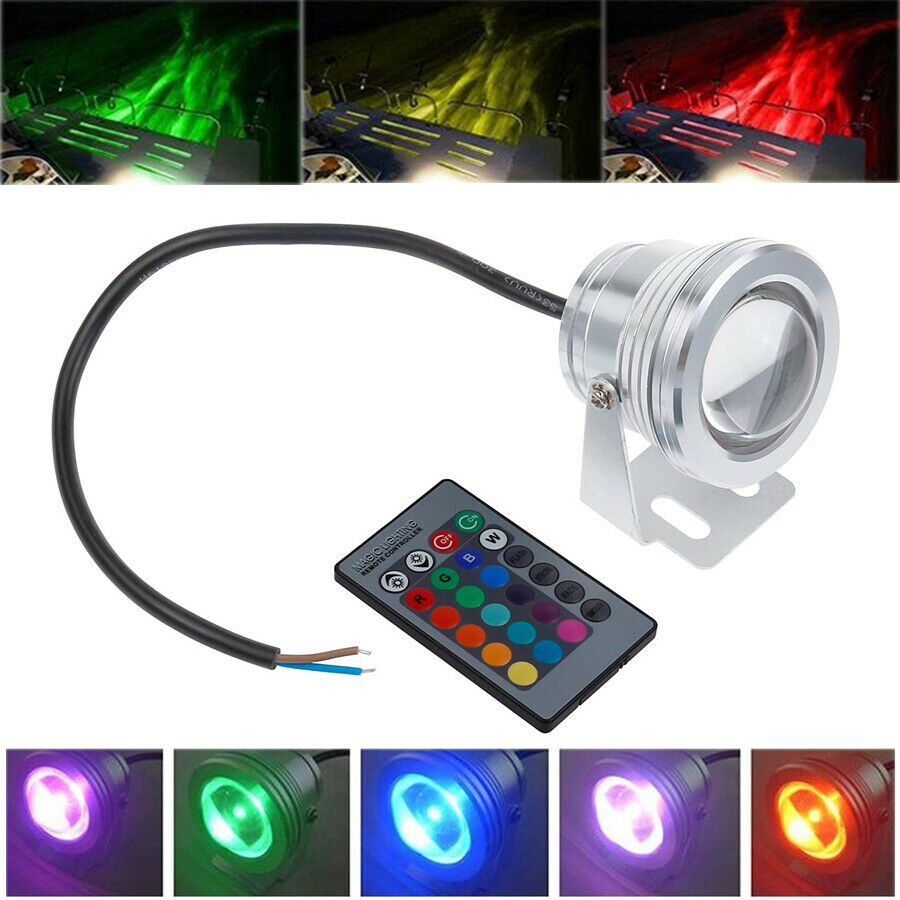 Remote Control RGB Marine Boat Yacht Lamp Underwater Light LED Floodlight