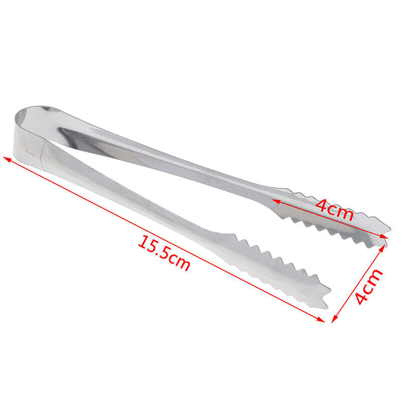 5Pcs Stainless Steel Tongs For Party Bar Clip Bread Food Ice Clamp Ice To JRBD