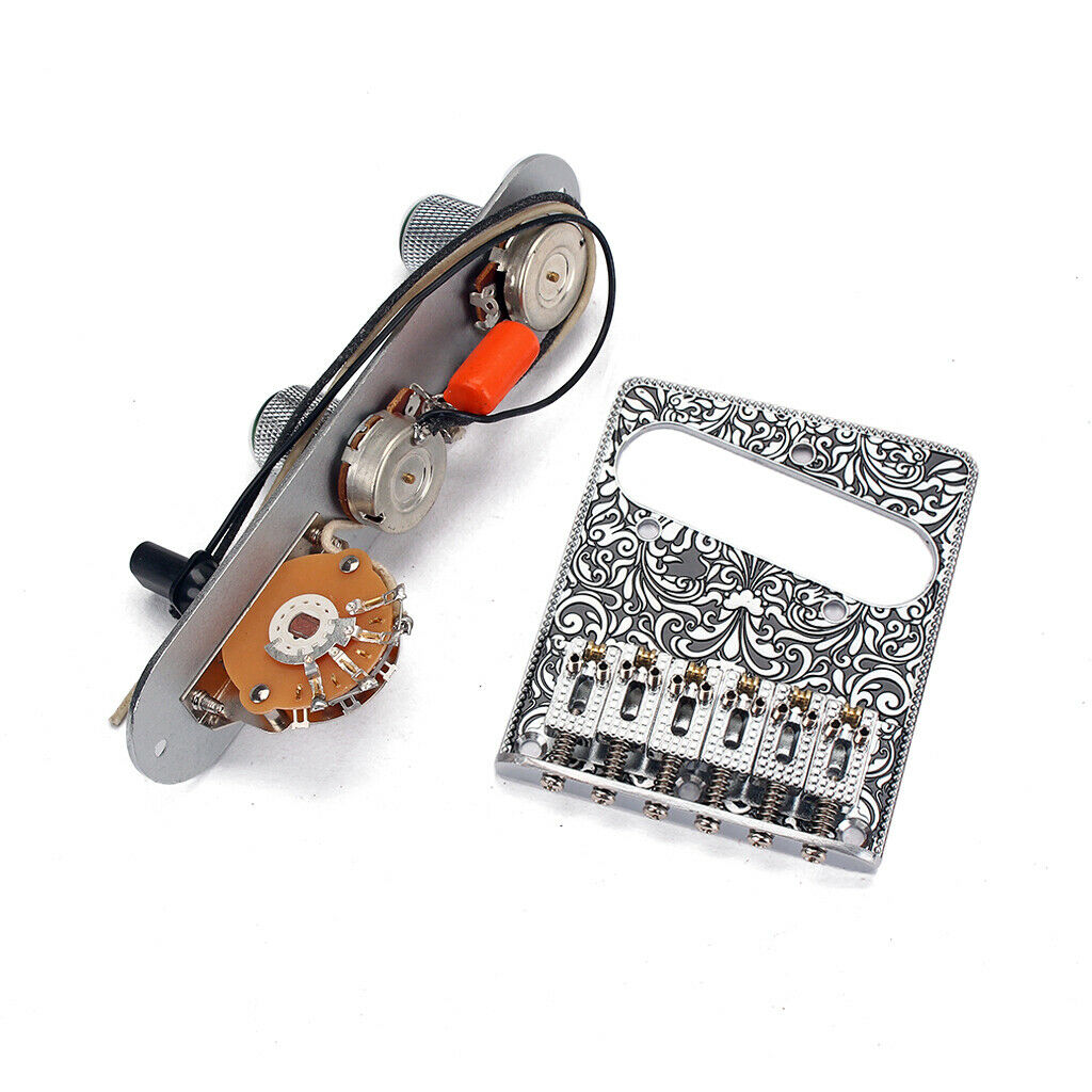 Zinc Alloy Guitar Prewired Control Plate  Guitar Bridge Plate Replacement