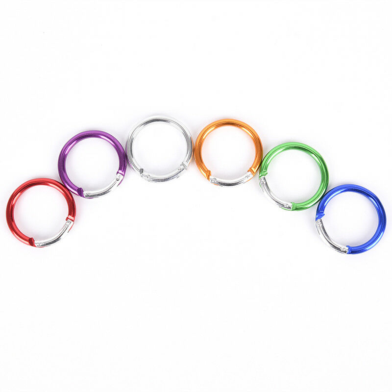 6Pcs Aluminum Alloy Clip Hanging Buckle Circle Round Carabiner Hook Keycha.l8