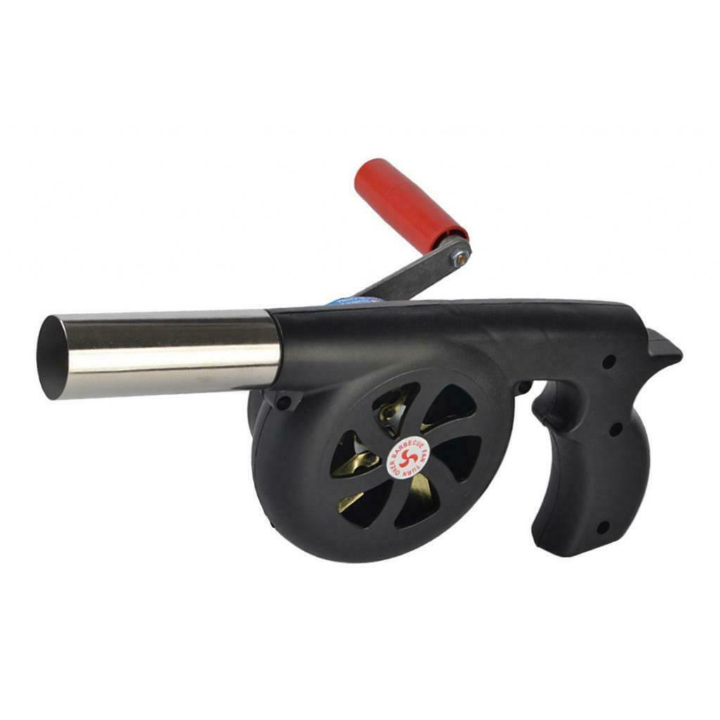 1x Camping Picnic Manual Air Blower Barbecue BBQ Grill Fan For Outdoor BBQ