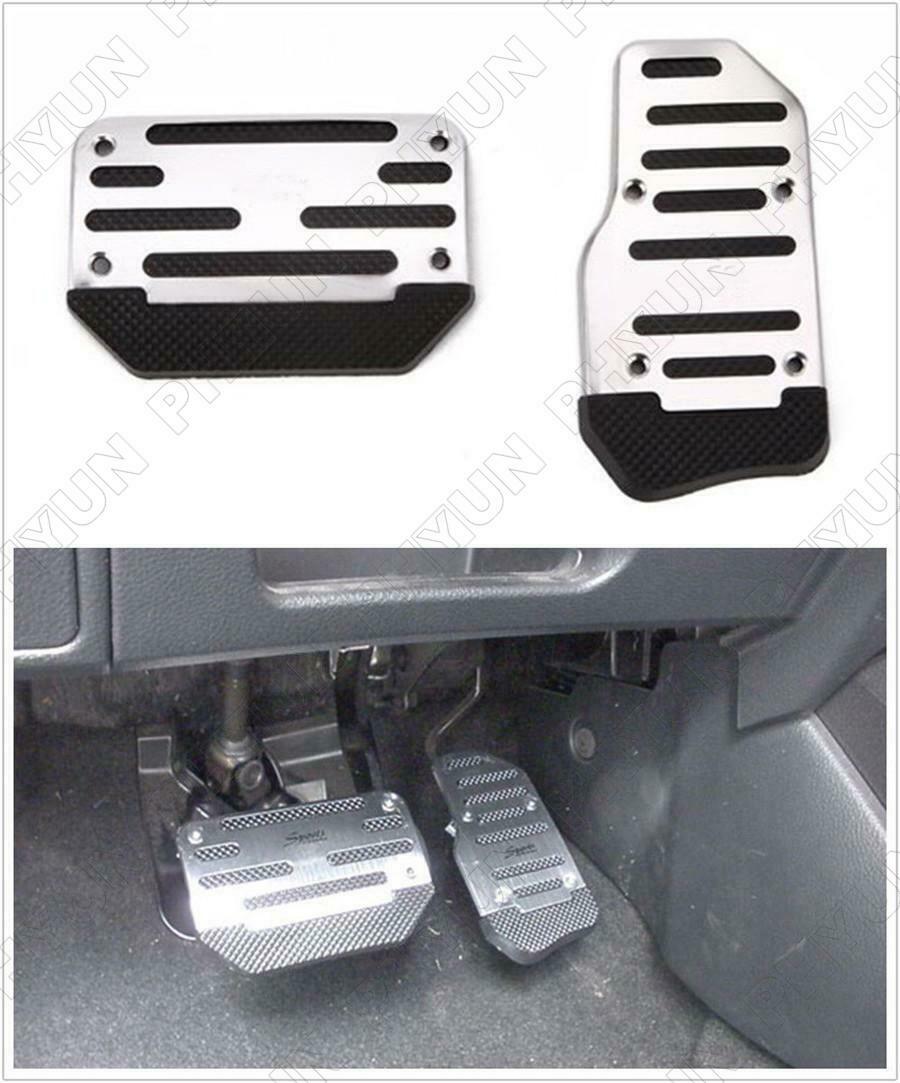 2x For Small Car Brake Cover Pad Foot Treadle Pedal Aluminium Alloy Universal