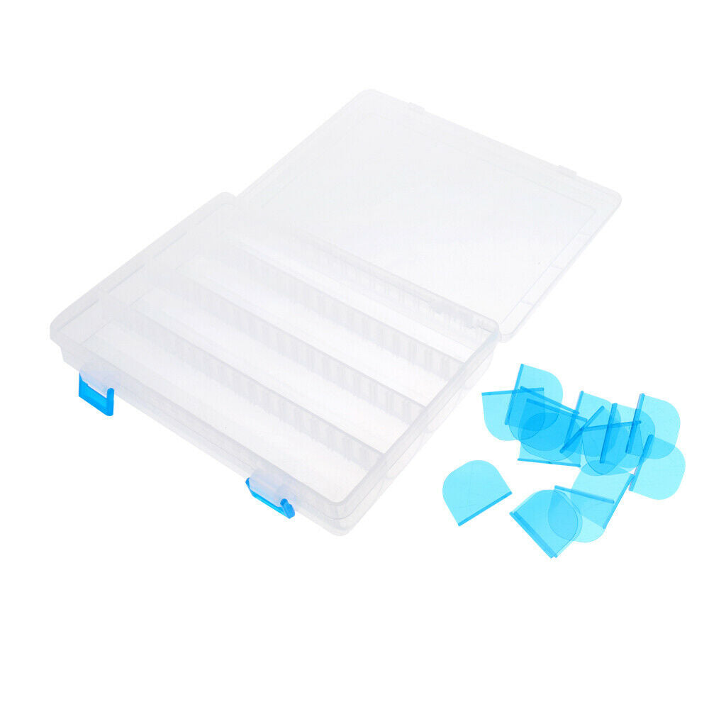 Adjustable Plastic Fishing Tackle Box Hooks Baits Storage Case Box White