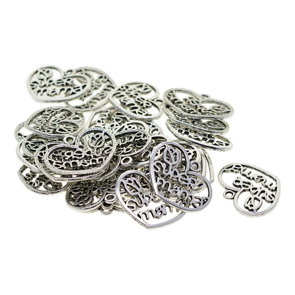 30 Pieces Love Hanging Pendants Heart Shape Hanging Decor PendantsMaking Pin