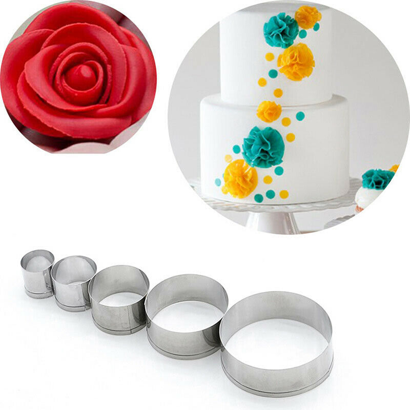5Pcs DIY Round Polymer Clay Cutter Molds Pottery Ceramic Cutting Mould To.l8