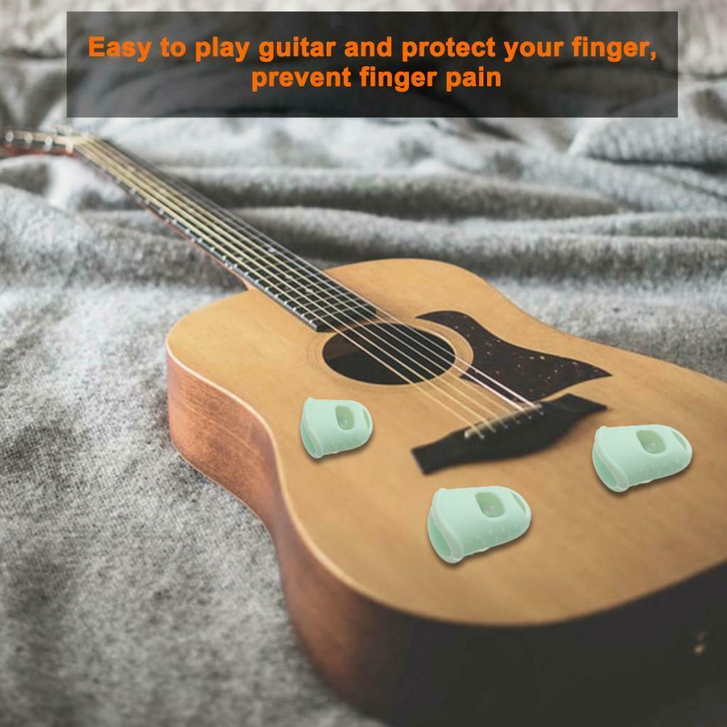 2pcs Silicone Kalimba Thumb Picks Finger Protector Fingertips Plectrum