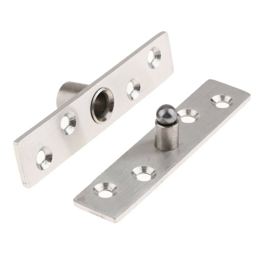 2Pcs Stainless Steel Door Hinge 360 Degree Rotary Pivot Hinges Up Down Shaft