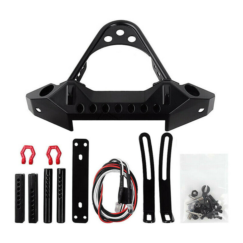 Metal Front Bumper for 1/10 RC Crawler Car Traxxas TRX-4 SCX10II 90046