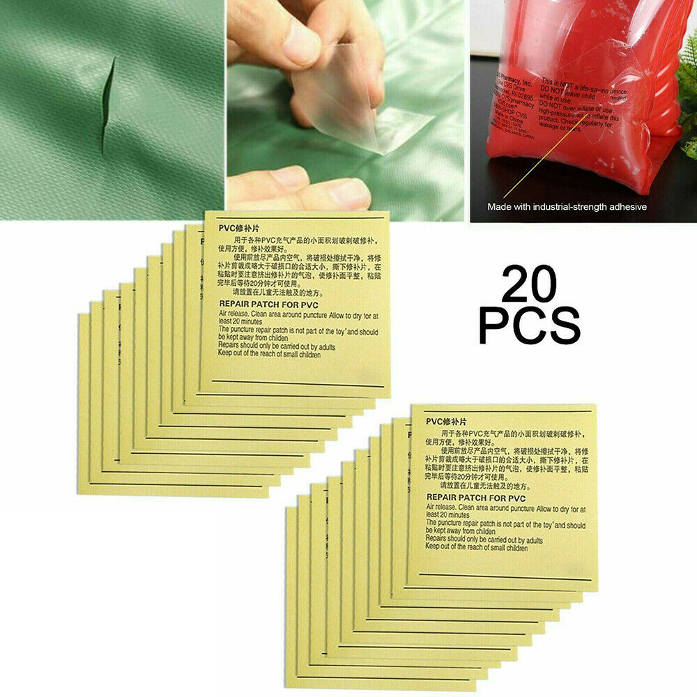 20x Repair Patch Clear Pads For Inflatable Hot Tub Swimming Pool Puncture Repair