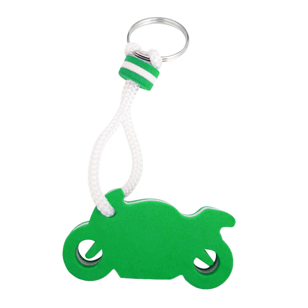 4 Count Water Sports Boating Floating Keychain Key Ring Floats Blue Yellow Green