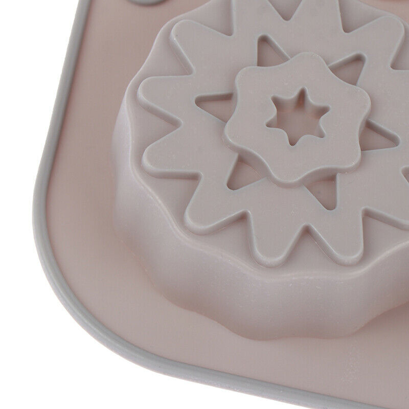 Snowflake Shape Soap Silicone Mold Christmas Aroma Gypsum Plaster Crafts .l8