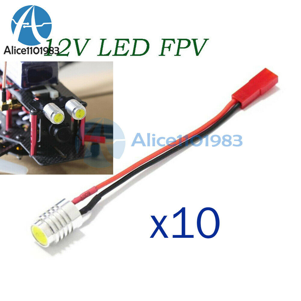 10PCS RC FPV Night Flying Searchlight 1.5W Bright LED Lights for Airplane QAV250