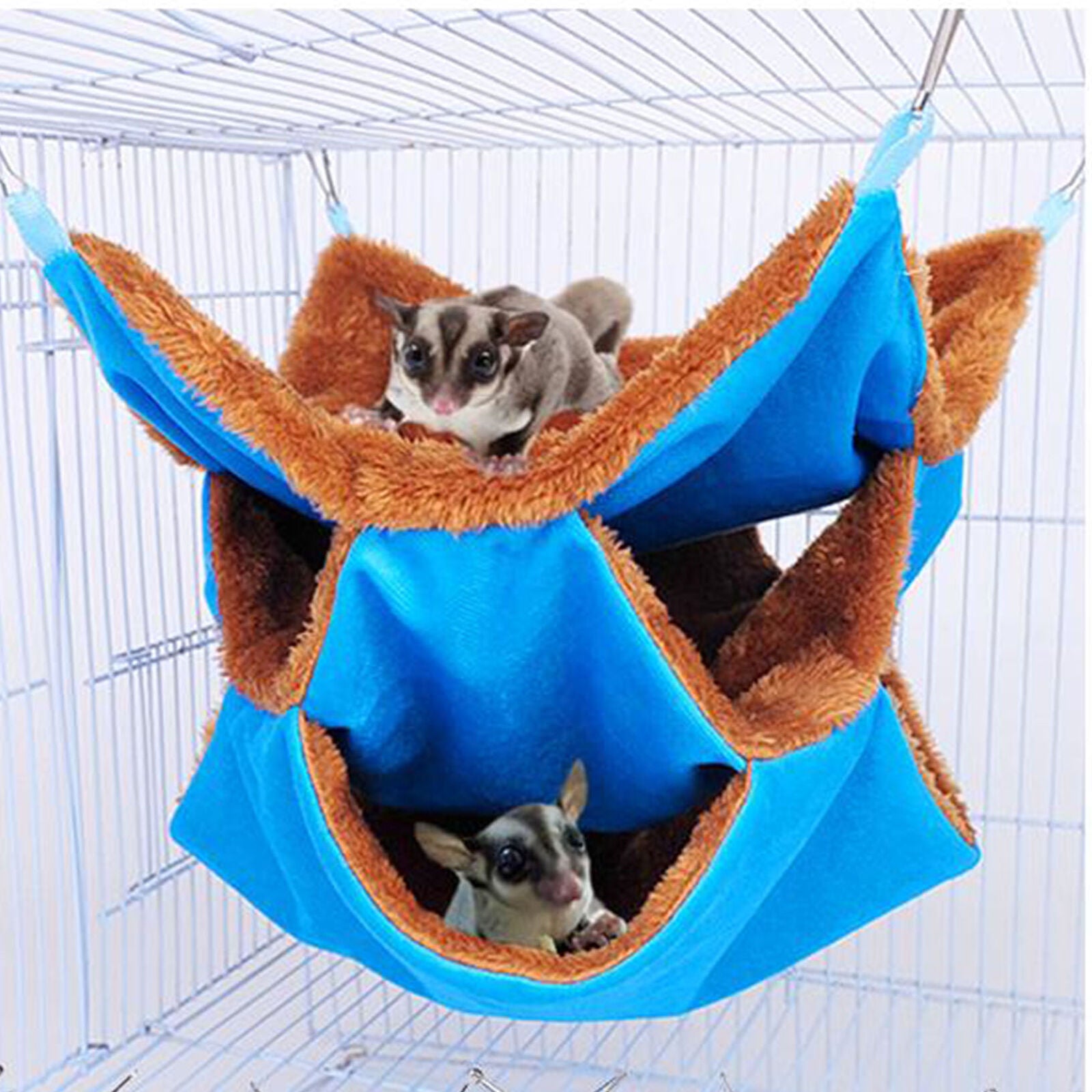 2 Layer Pet Hammock Hamster Rat Bird Parrot Hanging Bed Cushion House