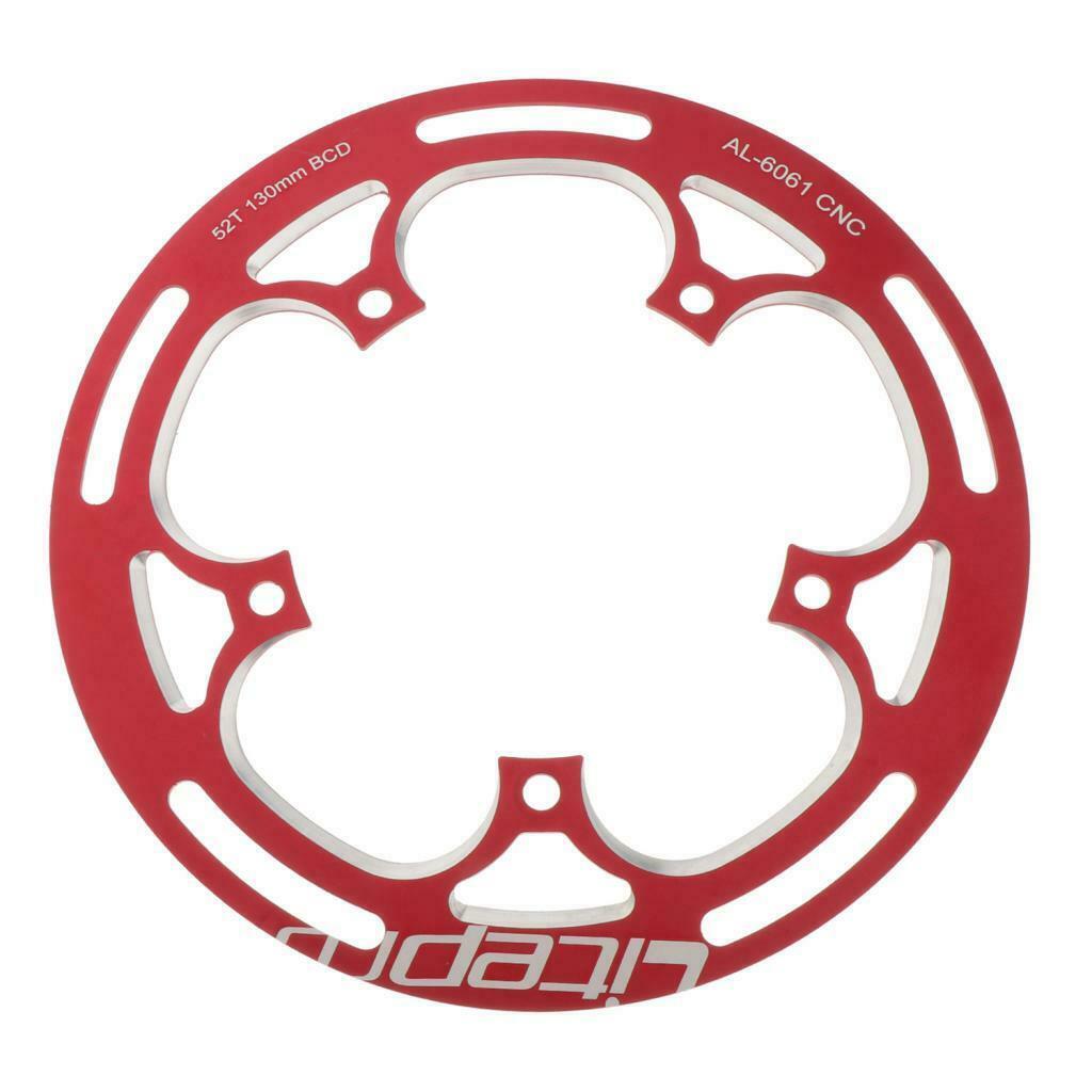 Folding Bike MTB Bicycle Chainwheel 52/53T Plate Single Chainring 130BCD Red