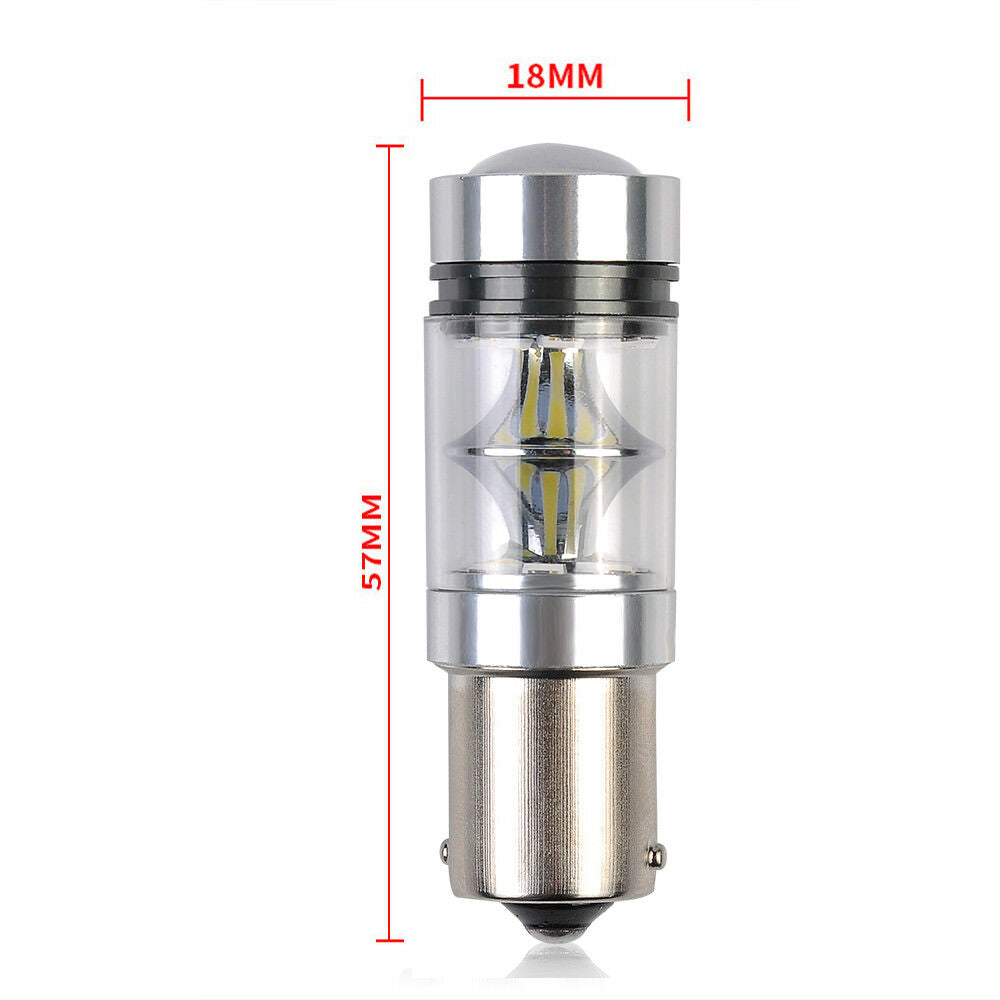 White P21W BA15s 1156 LED Canbus Backup Reversing Light Reverse Lamp DC12V-24V