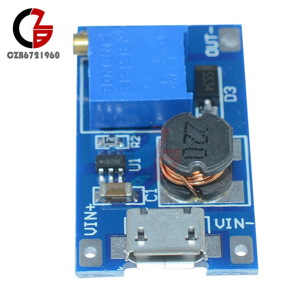 10PCS DC-DC 2A Booster Board Step up MT3608 Module 2~24V to 5~28V Replace XL6009