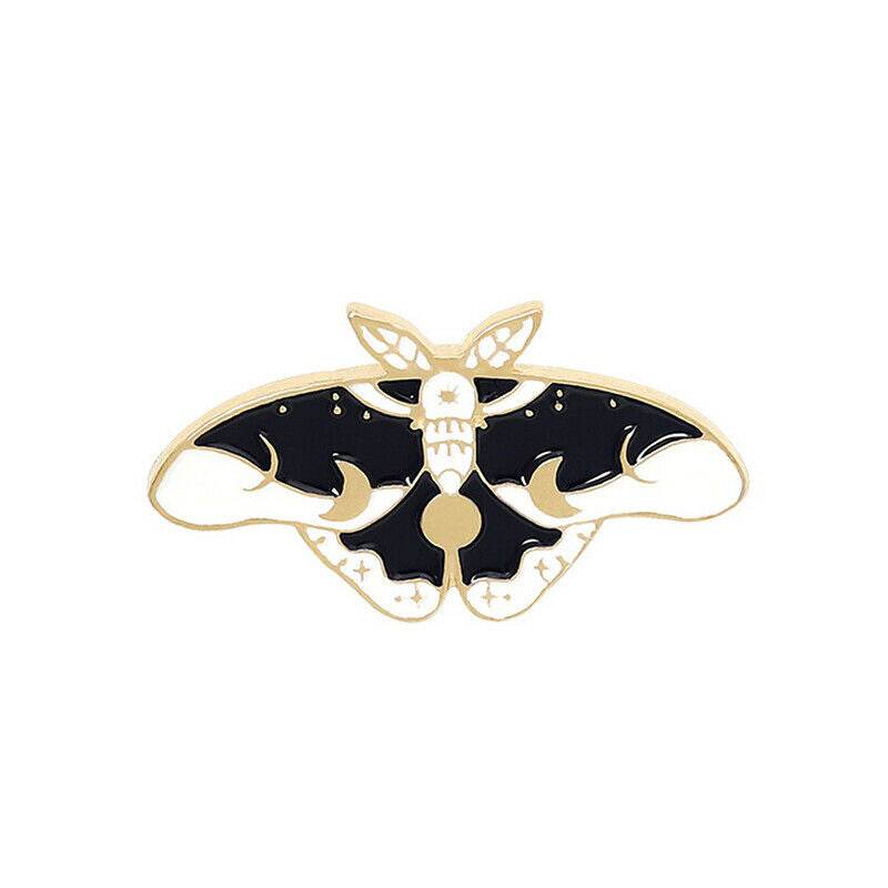 3Pcs Moth Butterfly Enamel Pins Phase Brooch Bag Clothes Lapel Pin Badge .l8