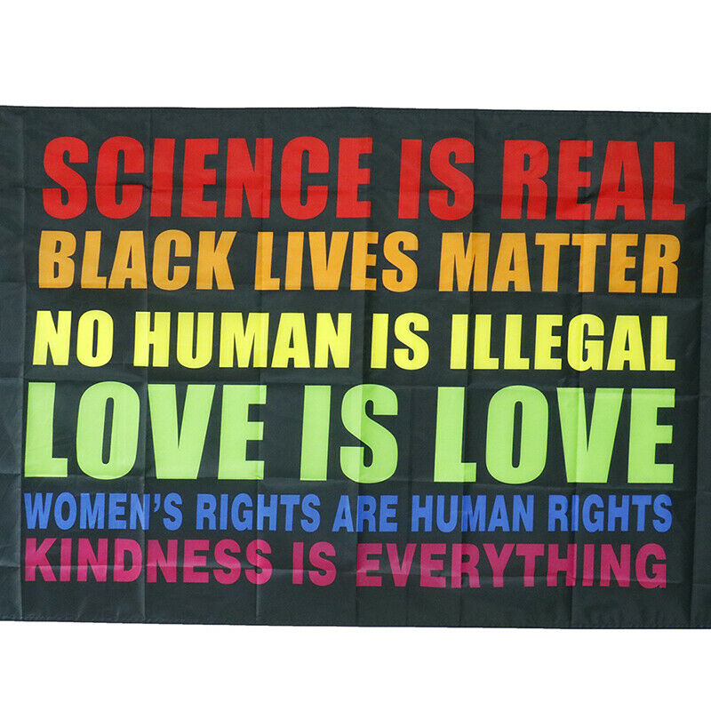 90X150CM LOVE IS LOVE Black Lives Matter Flag BLM Peace Protest Outdoor BannFCA