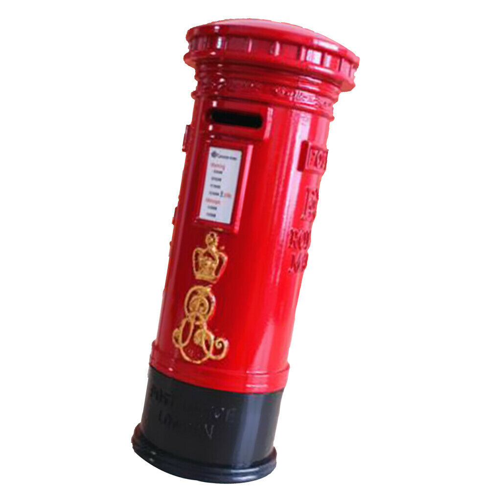 Metal Britain London Street Red Mailbox Piggy Bank Postbox Money Box