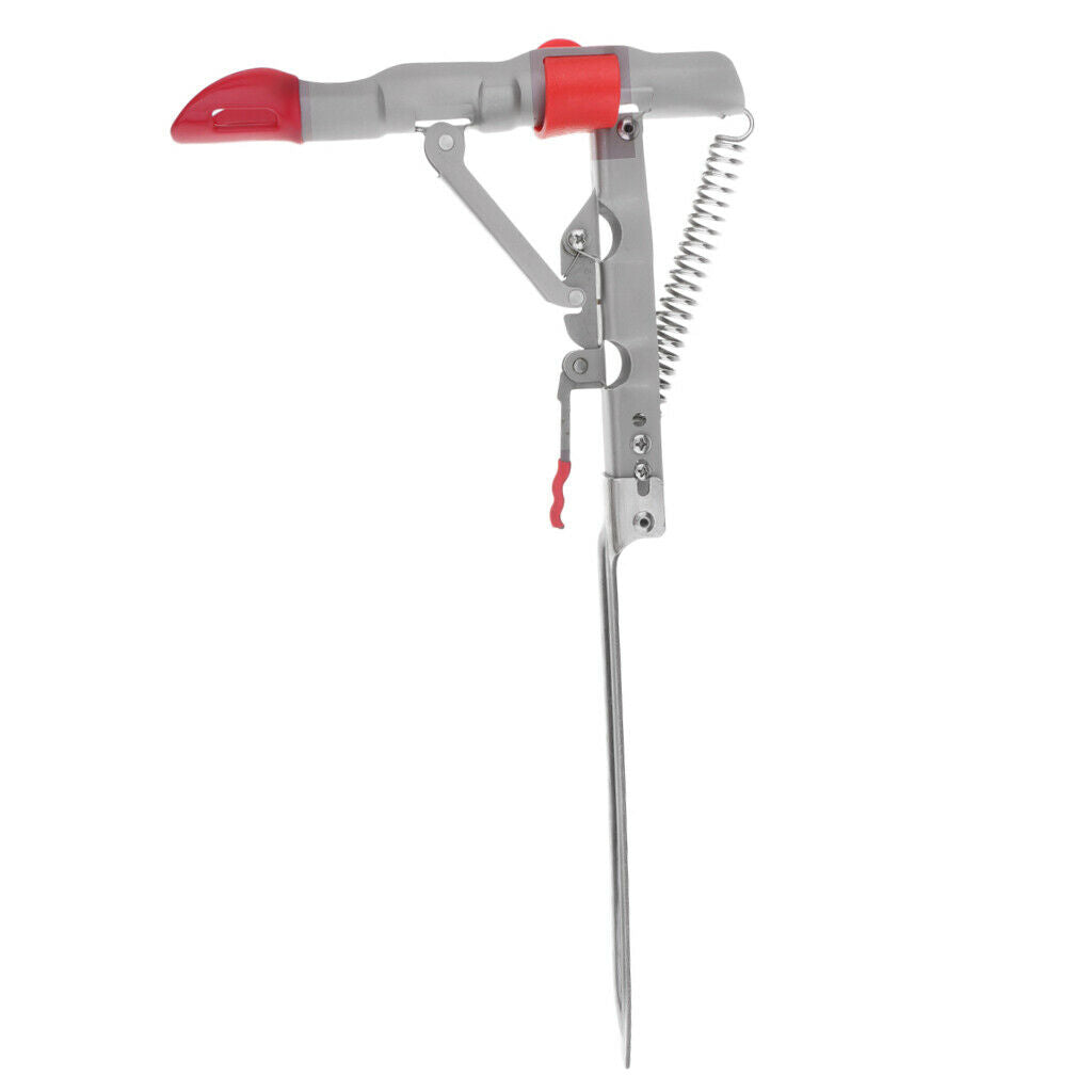 Automatic Spring Fishing Rod Bracket Holder for Ground, Adjustable Strength