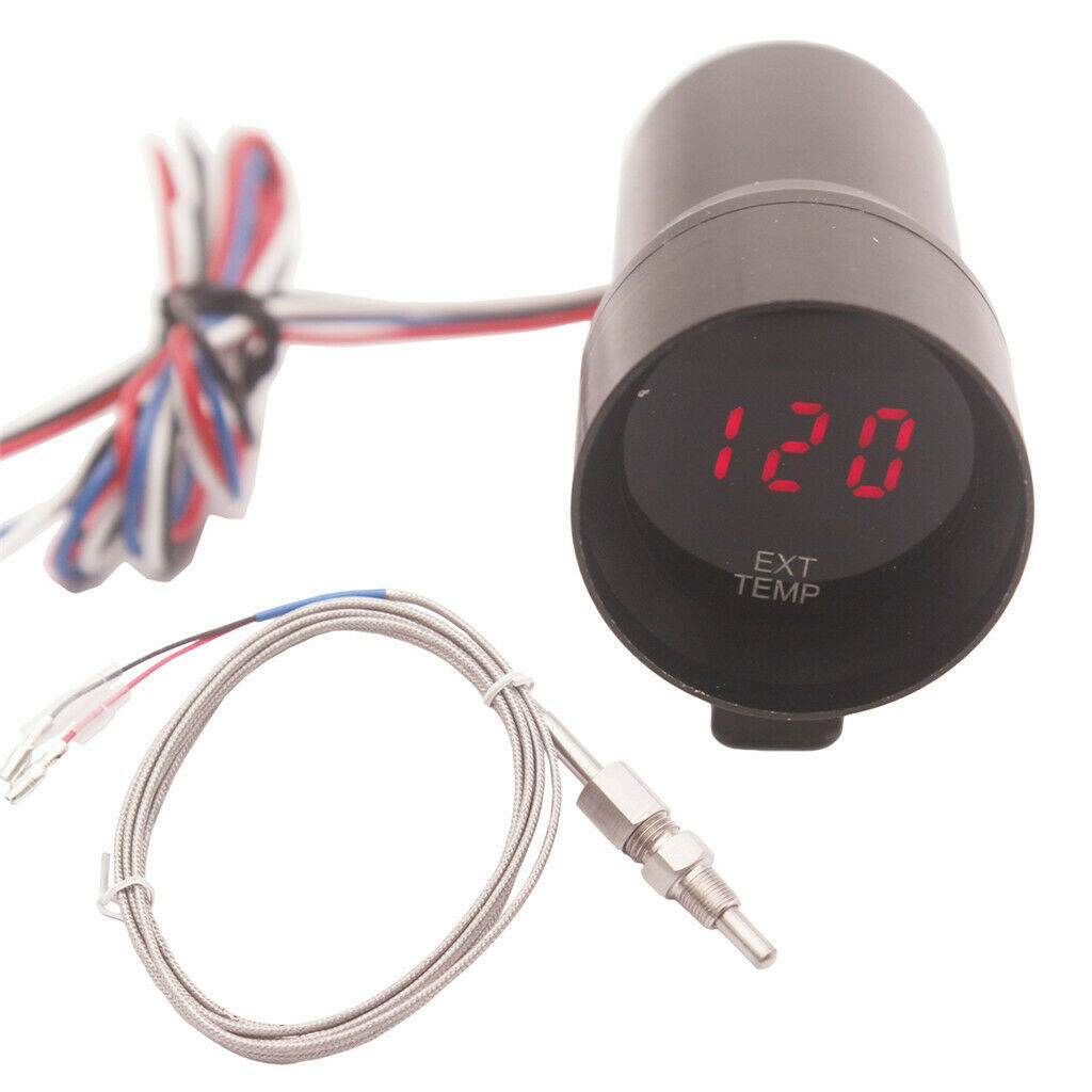 1.5" / 37mm Digital LED Exhaust GAS Oil Temp EGT Gauge w/ Sensor for Vehicle