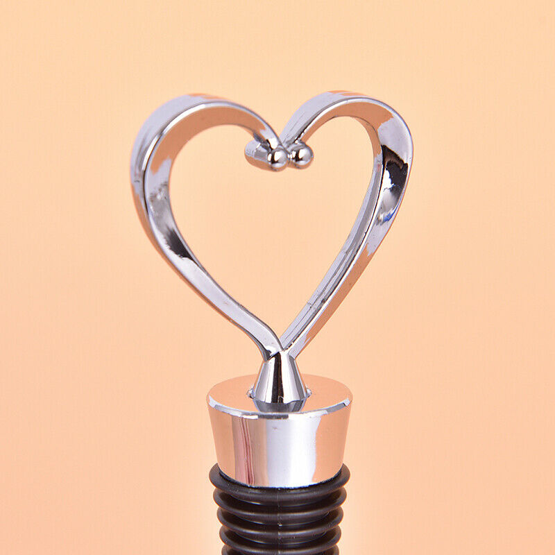 1pcs Heart Shaped Red Wine Champagne Wine Bottle Stopper Valentines Weddi.l8