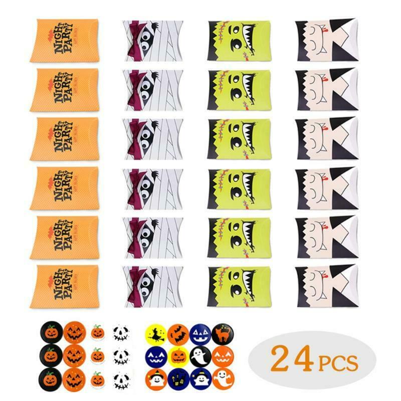 Halloween Advent Calendar Paper Candy Bags 24 Days Pumpkin Demon Mummy Candy Bag