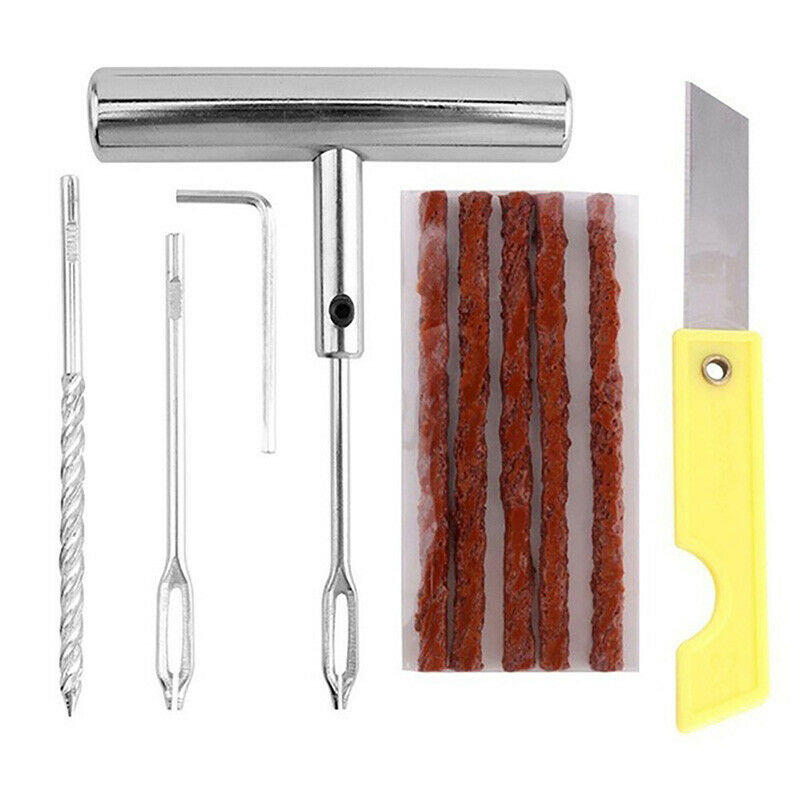 Tire Repair Kit Heavy Duty Puncture Fix Tool Plug Fit Car Truck Motorcycle  Tt