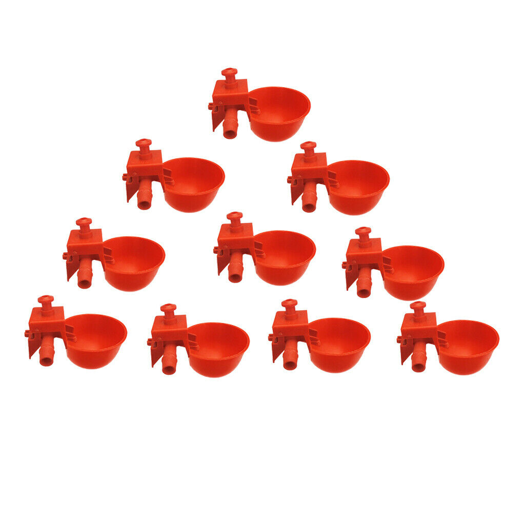 10Pcs Poultry Water Drinking Plastic Chicken Automatic Drinker For Poultry