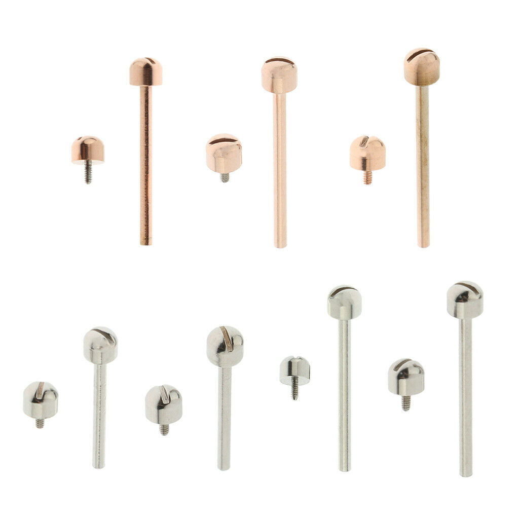2 Pcs Stainless Steel Bar Screw Tube Replace Watch Repairing Tool 16 mm