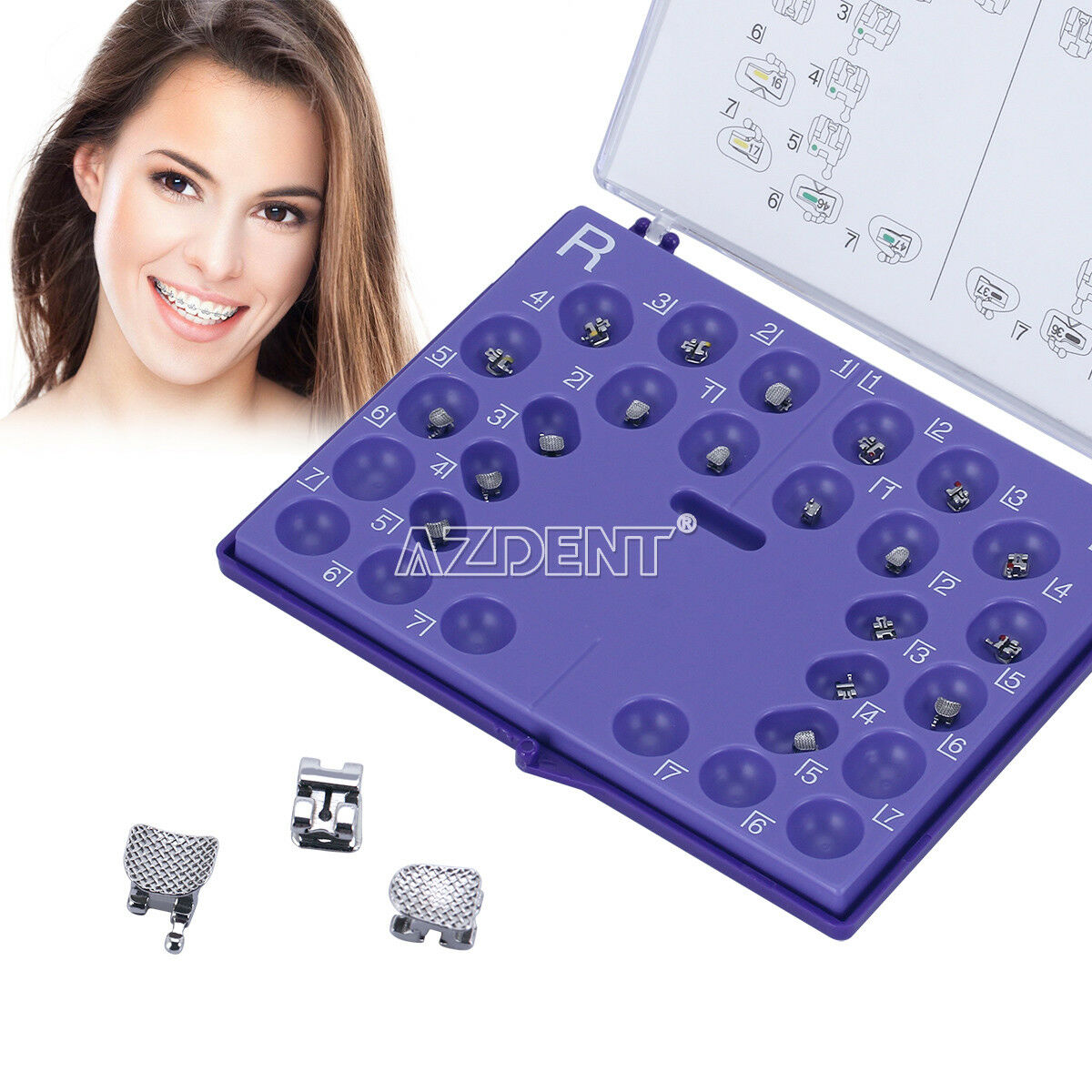 5Packs Dental Self-Ligating Bracket Orthodontic Roth .022 Hooks 3 4 5 ORMAER CA