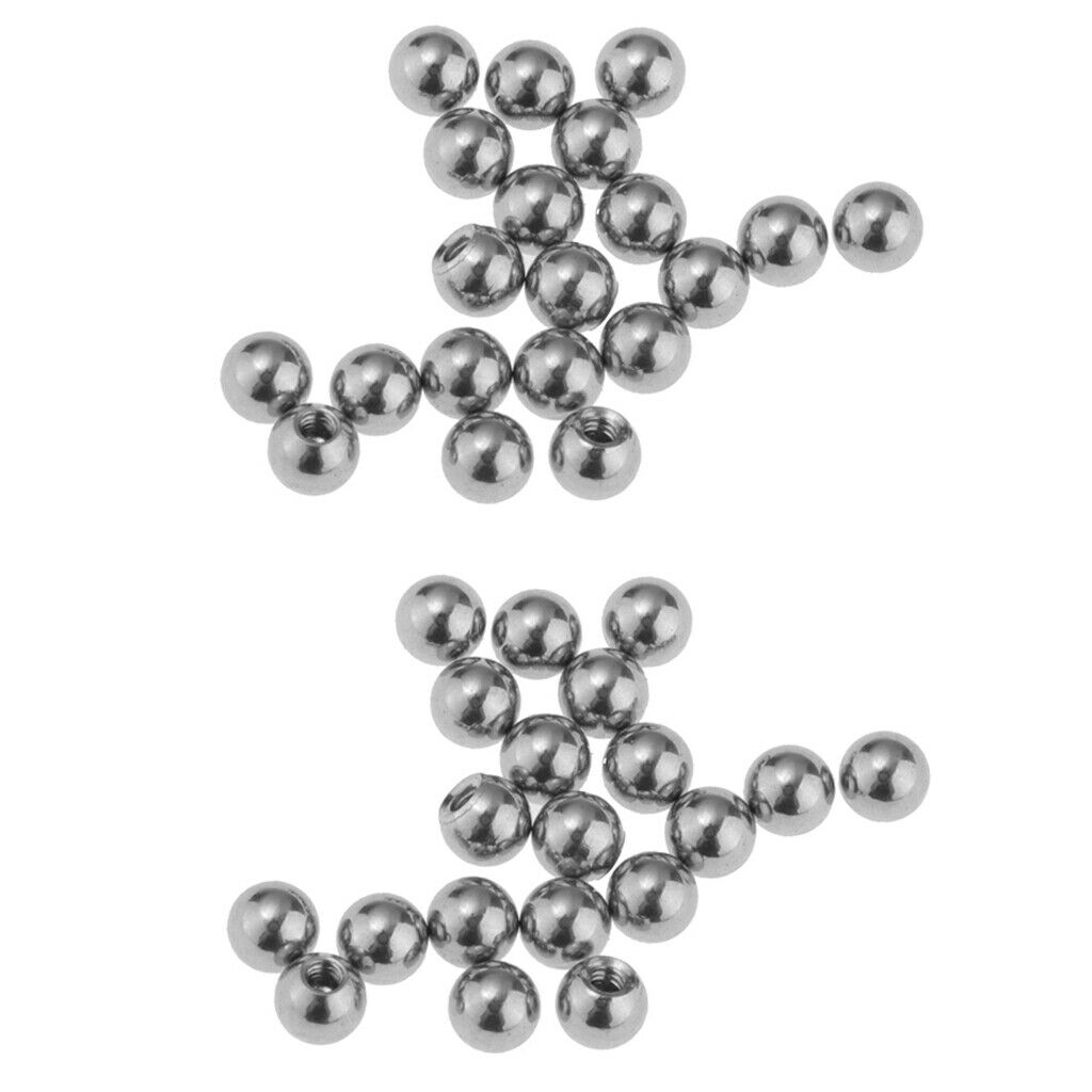 40 PCS Stainless Steel Piercing Jewelry Replacement Ball 1.2X3mm