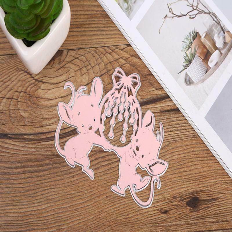Christmas Mouse Metal Cutting Dies Stencil DIY Scrapbooking Album Paper Template