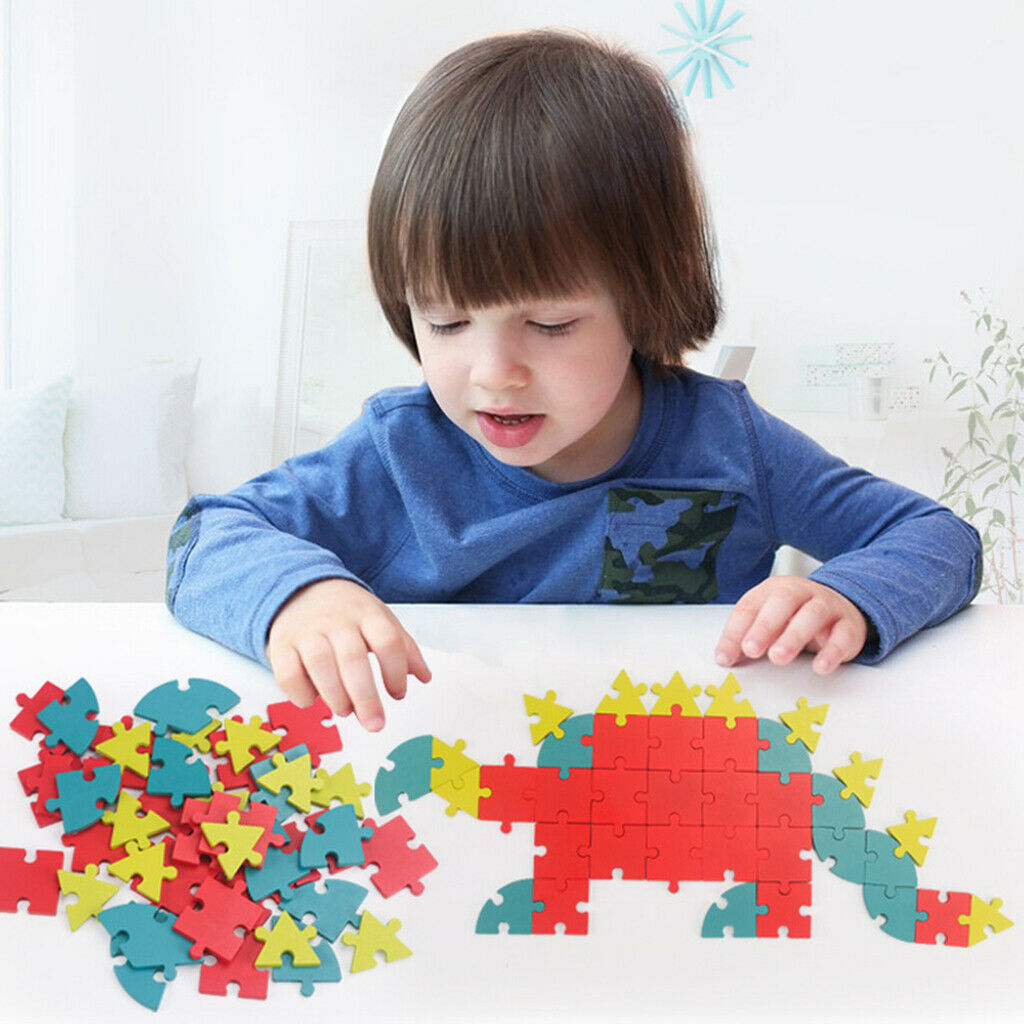 40x Colorful Puzzle Wooden Toys Animal Puzzles Jigsaw Game Educational Toys