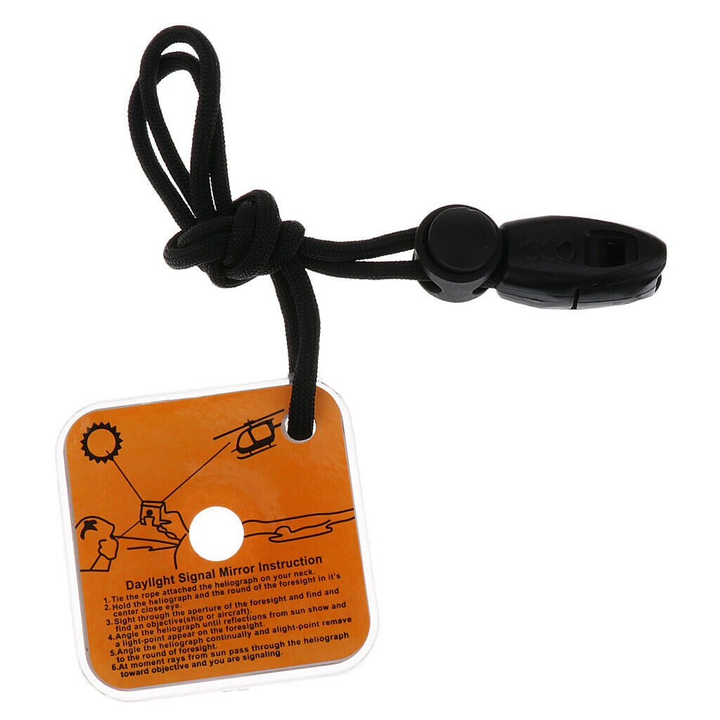 Practical  Reflective Signal Mirror With Whistle