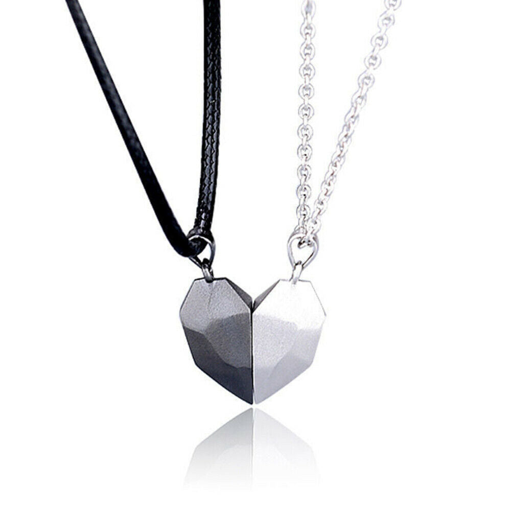 Wishing Stone Magnetic Necklace Couple Necklace Adjustable Heart shape