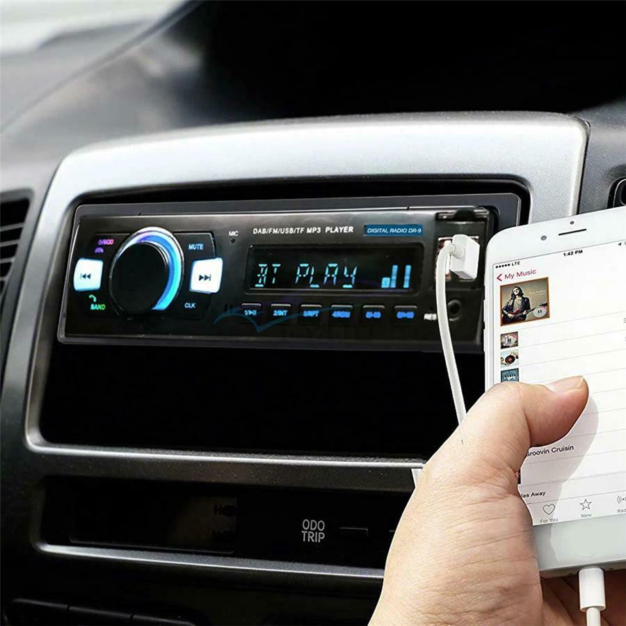 182*53*80mm  U-disk TF Card DAB+FM Bluetooth Car Radio Stereo Audio MP3 Player