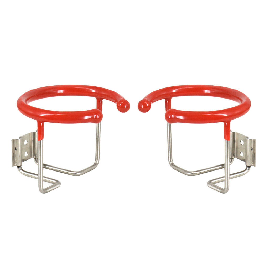 2Pcs Stainless Steel Cup Drink Holder Rack Car Marine Cup Stand w/ Screws