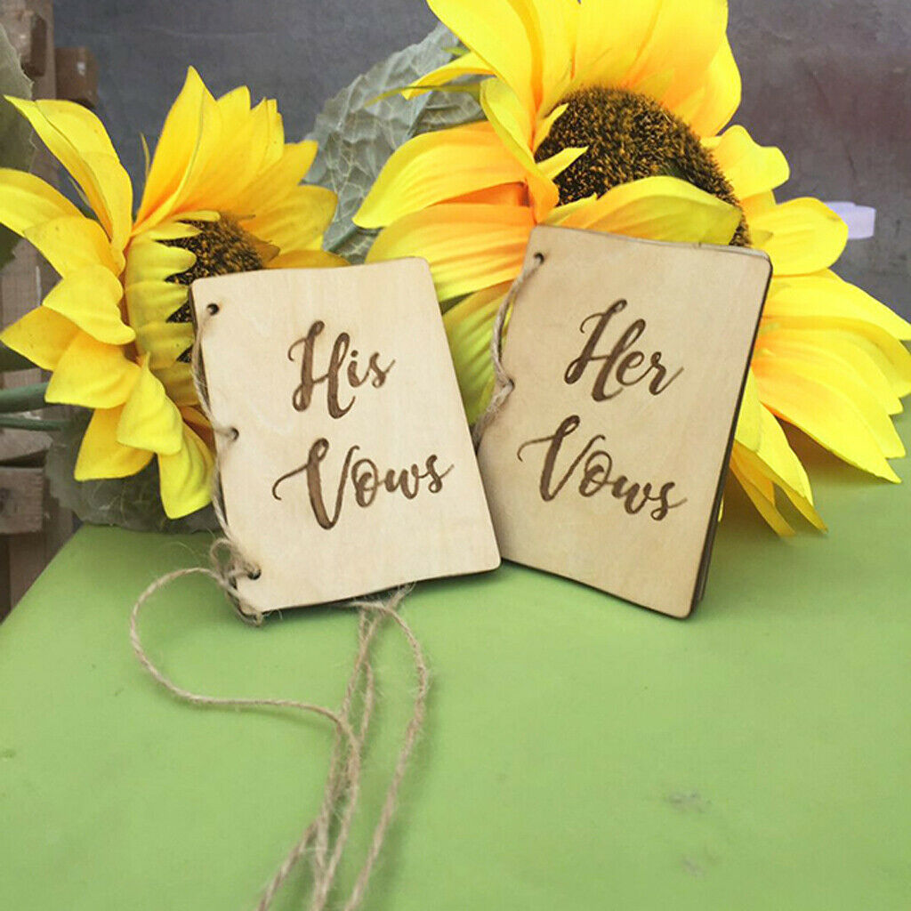 2Pcs Wedding Vow Booklets Hardcover His & Hers Wedding Vow Book Supplies