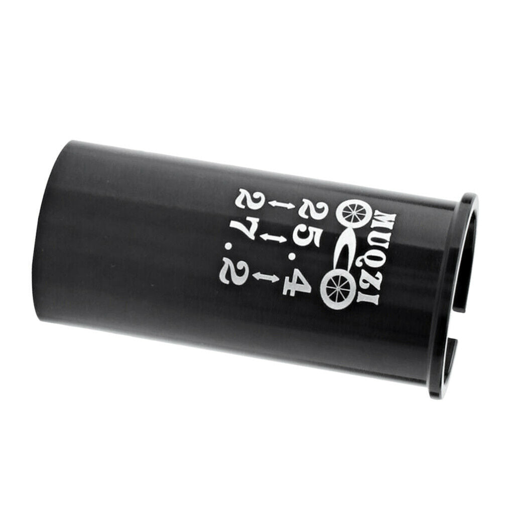 Road Bike Seat Post Shim, 25.4mm Seatpost to 27.2mm Alloy Tube Sleeve Adapter