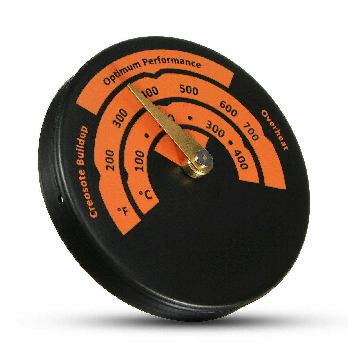 Stove Flue Pipe Thermometer Alloy Magnetic Temperature Gauge For Wood Burner