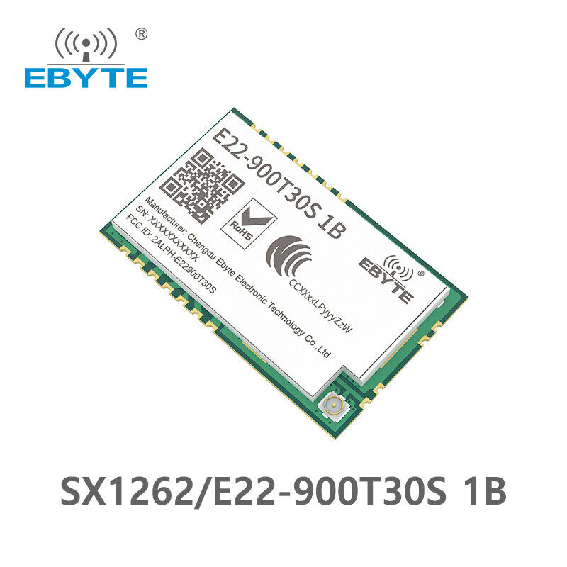 LoRa Wireless Transceiver Module UART 30dBm SX1262 868MHz 915MHz E22-900T30S 1B