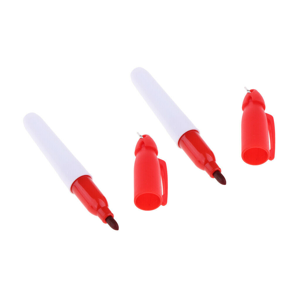 2x Universal Golf Ball Marker Pen Golf Training Accessory for Golf Ball -Red