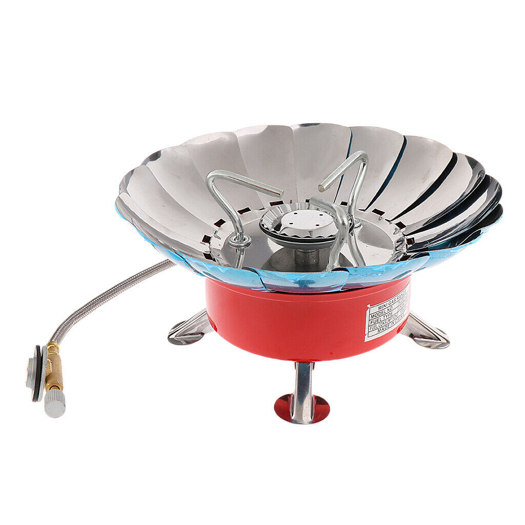 Outdoor Portable Folding Butane Gas Stove Burner With Windshield + Black Bag