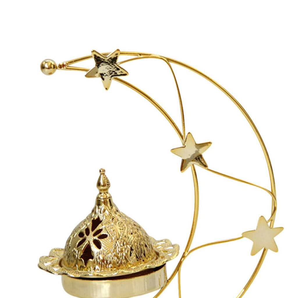 Star and Moon Shape Incense Burner Candle Holder Aroma Stove Censer Ornament